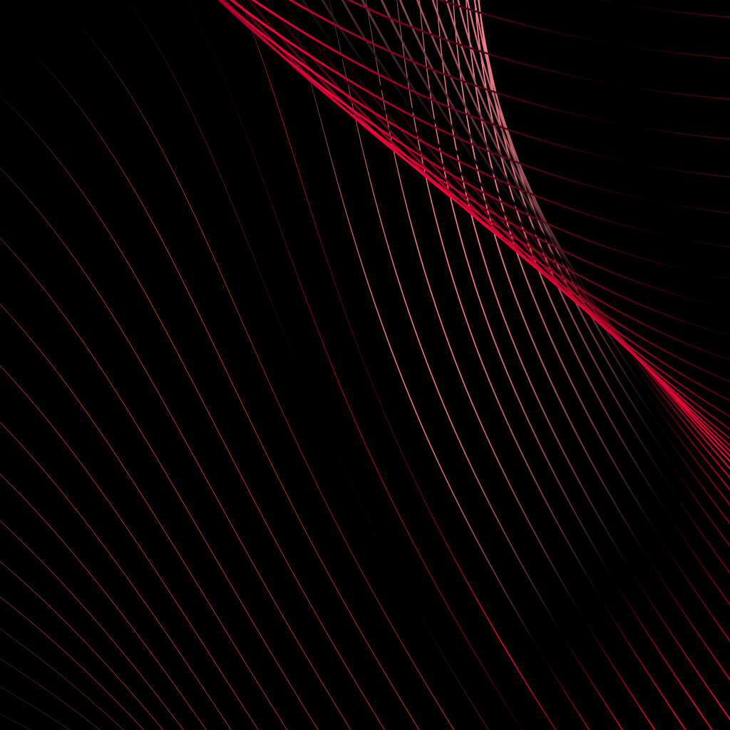 Красные волнистые тонкие линии на черном фоне