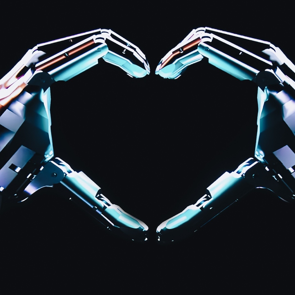Робот делает сердце руками