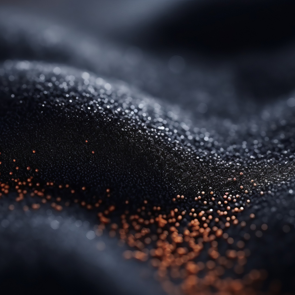 Блестящий абстрактный черный песок