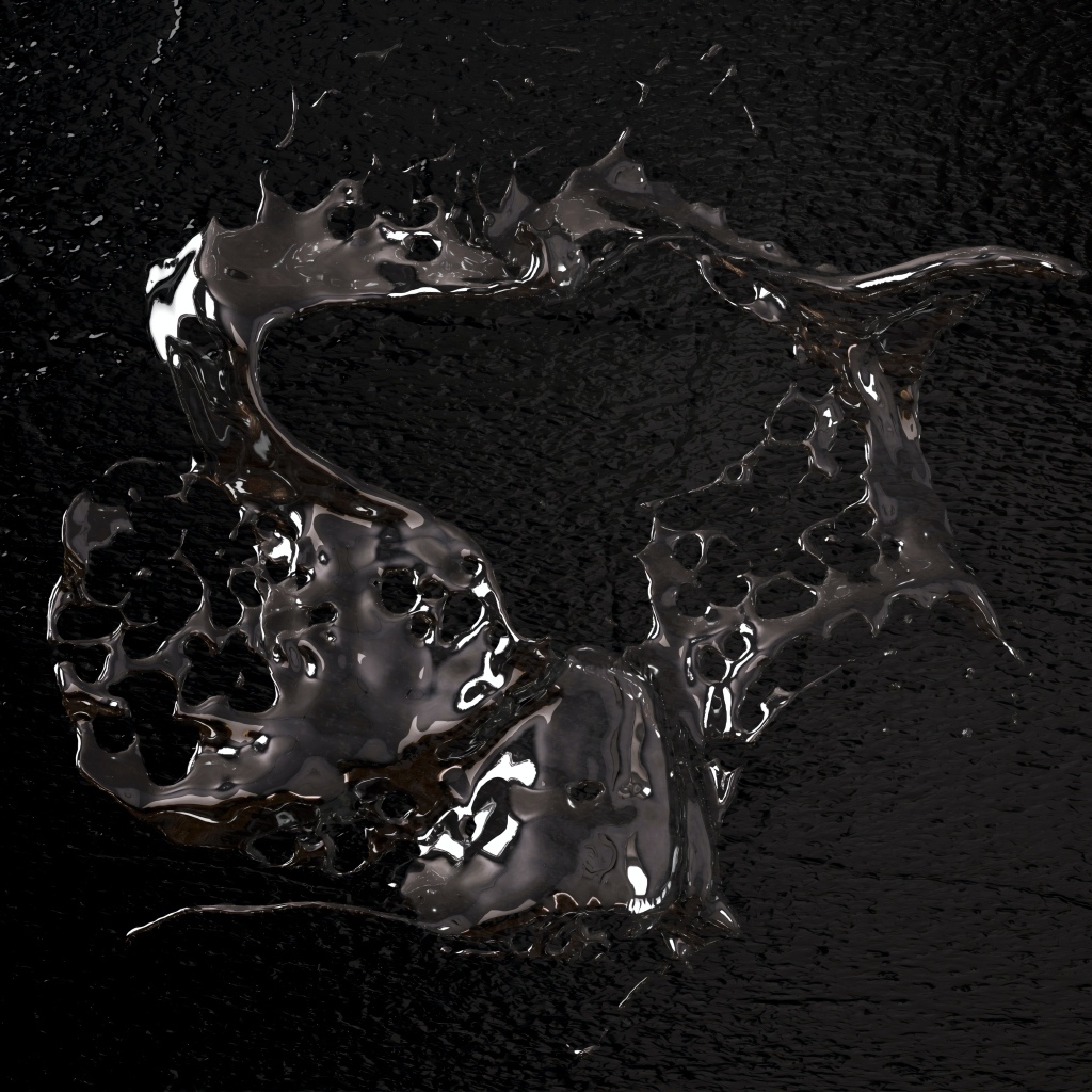 Брызги воды на черном фоне