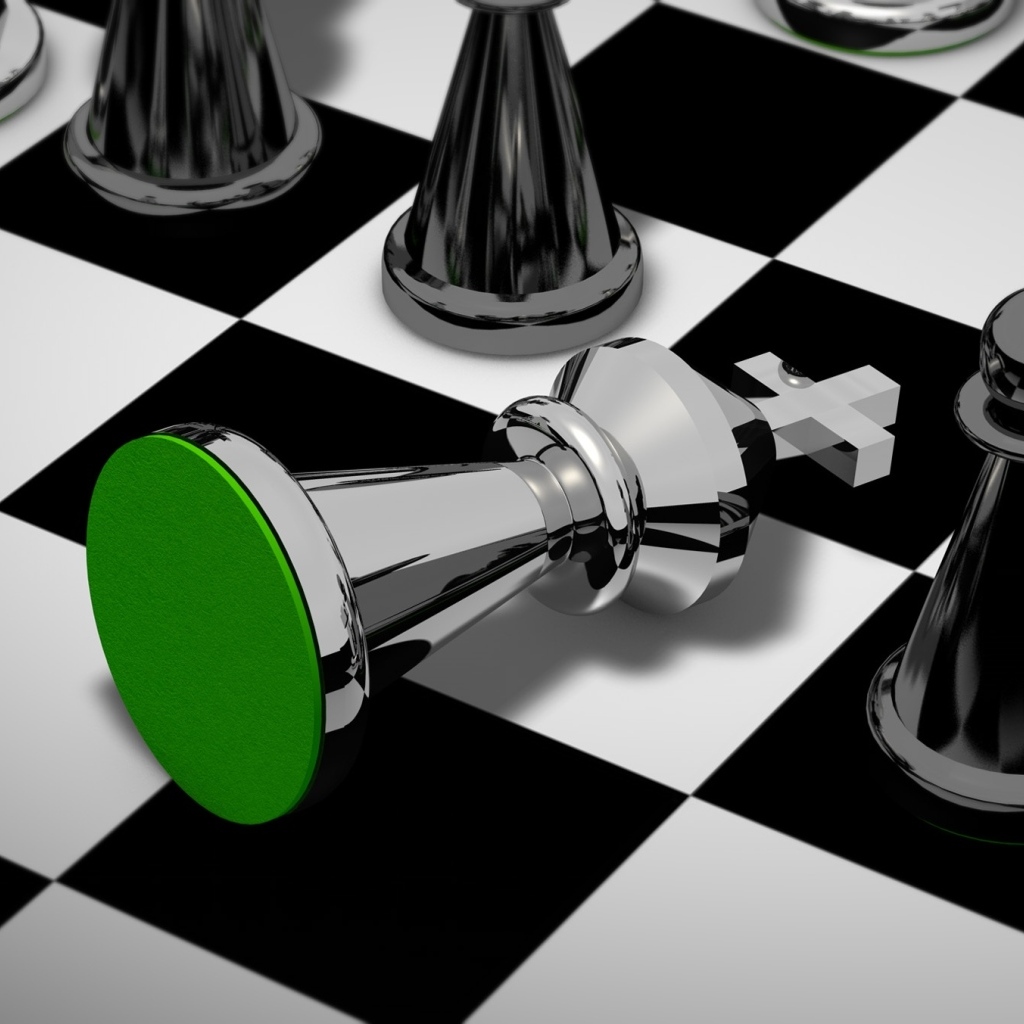 Стальные шахматы 3д на доске