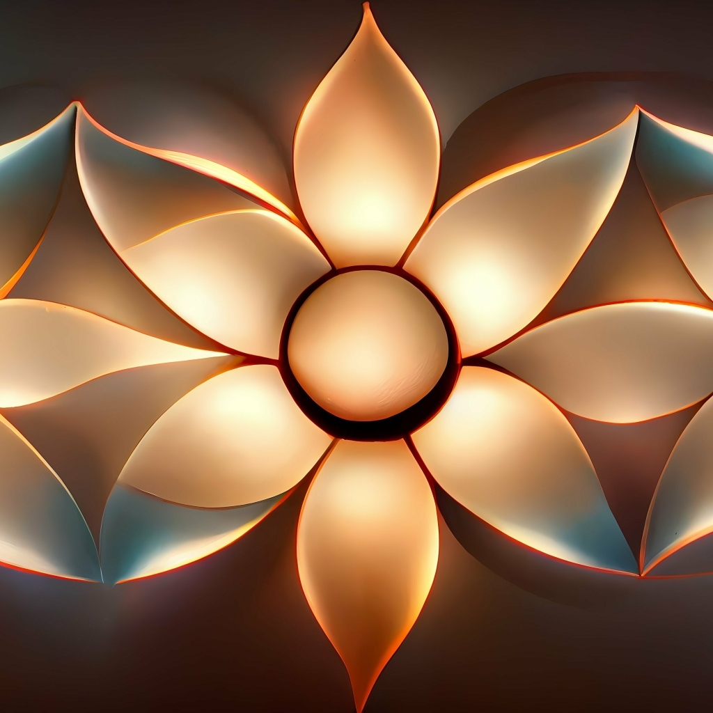 Три ярких абстрактных цветка