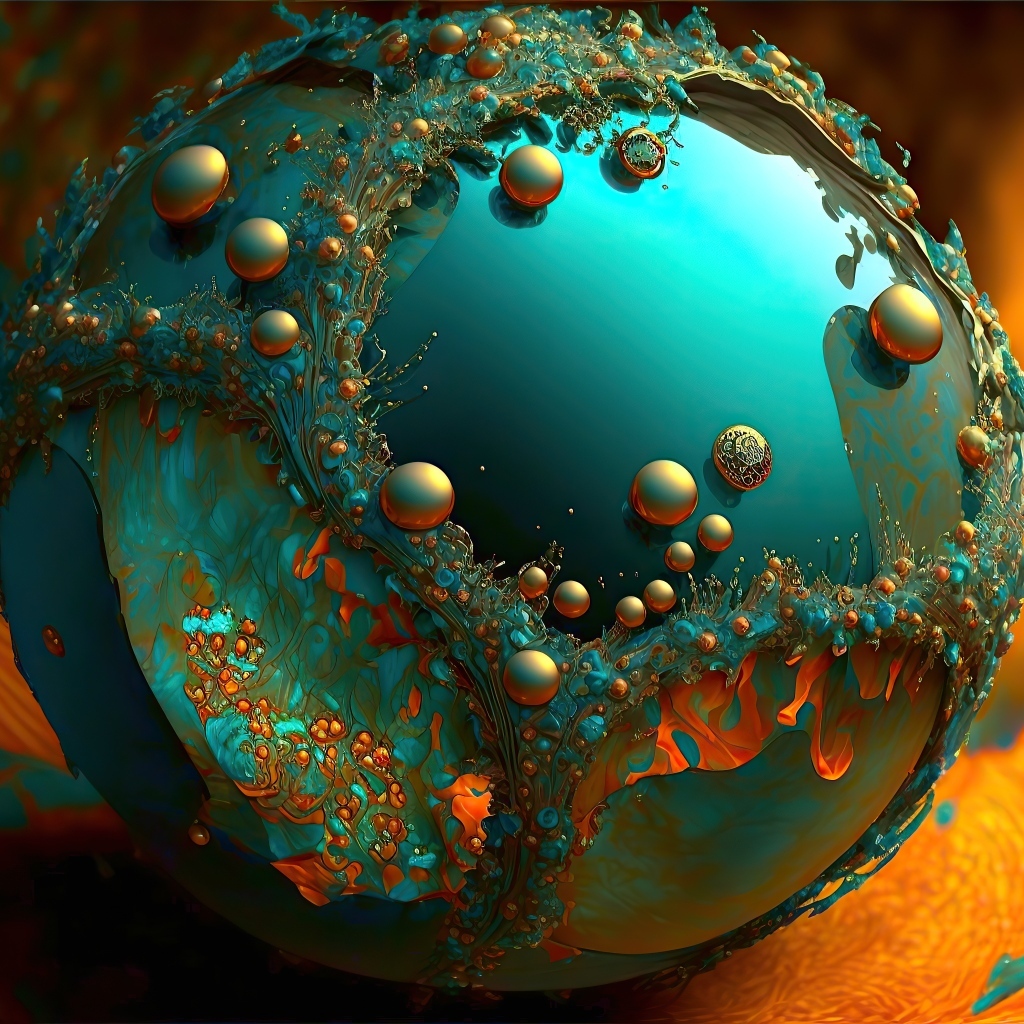 Необычный 3д шар вблизи