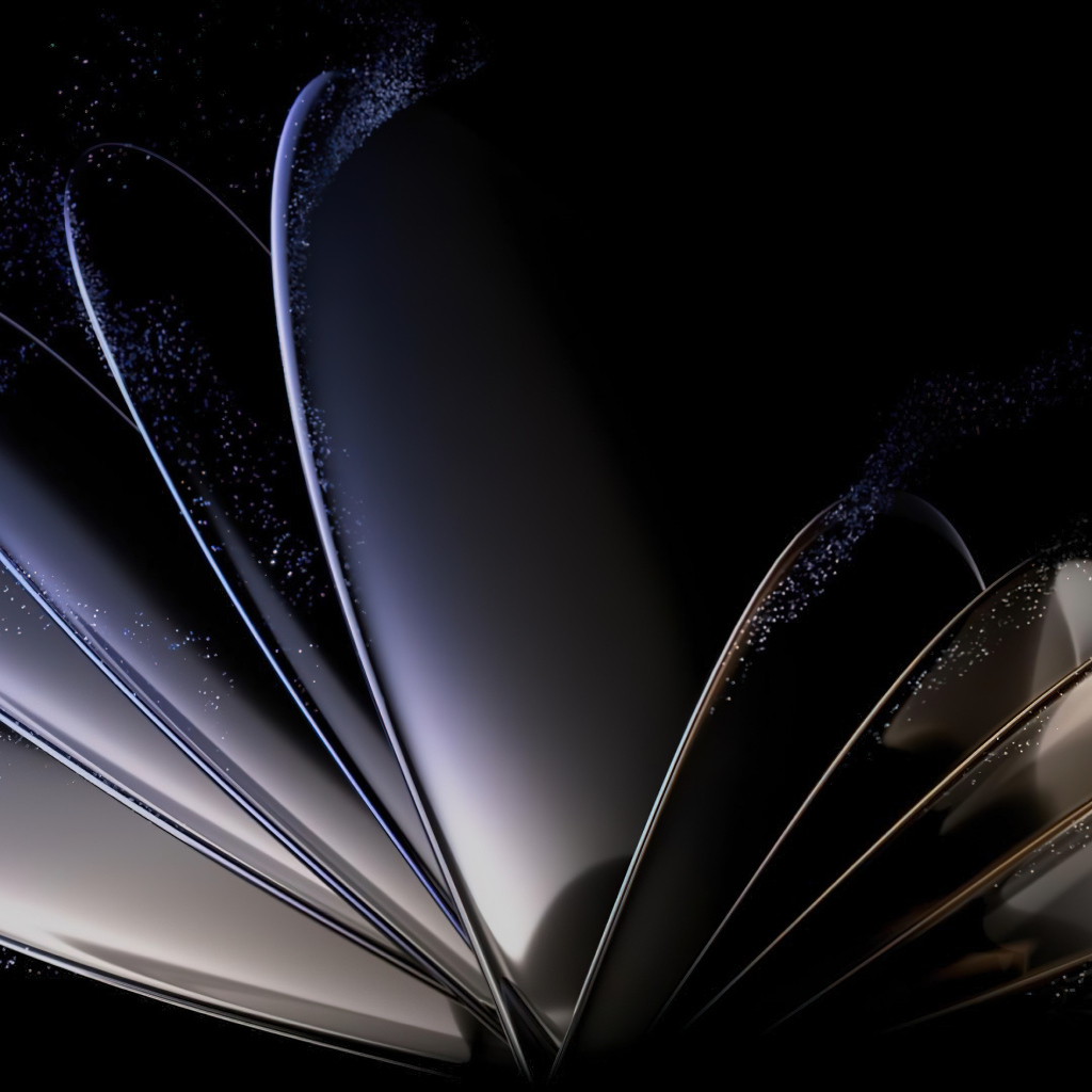 Необычные 3д лепестки на черном фоне