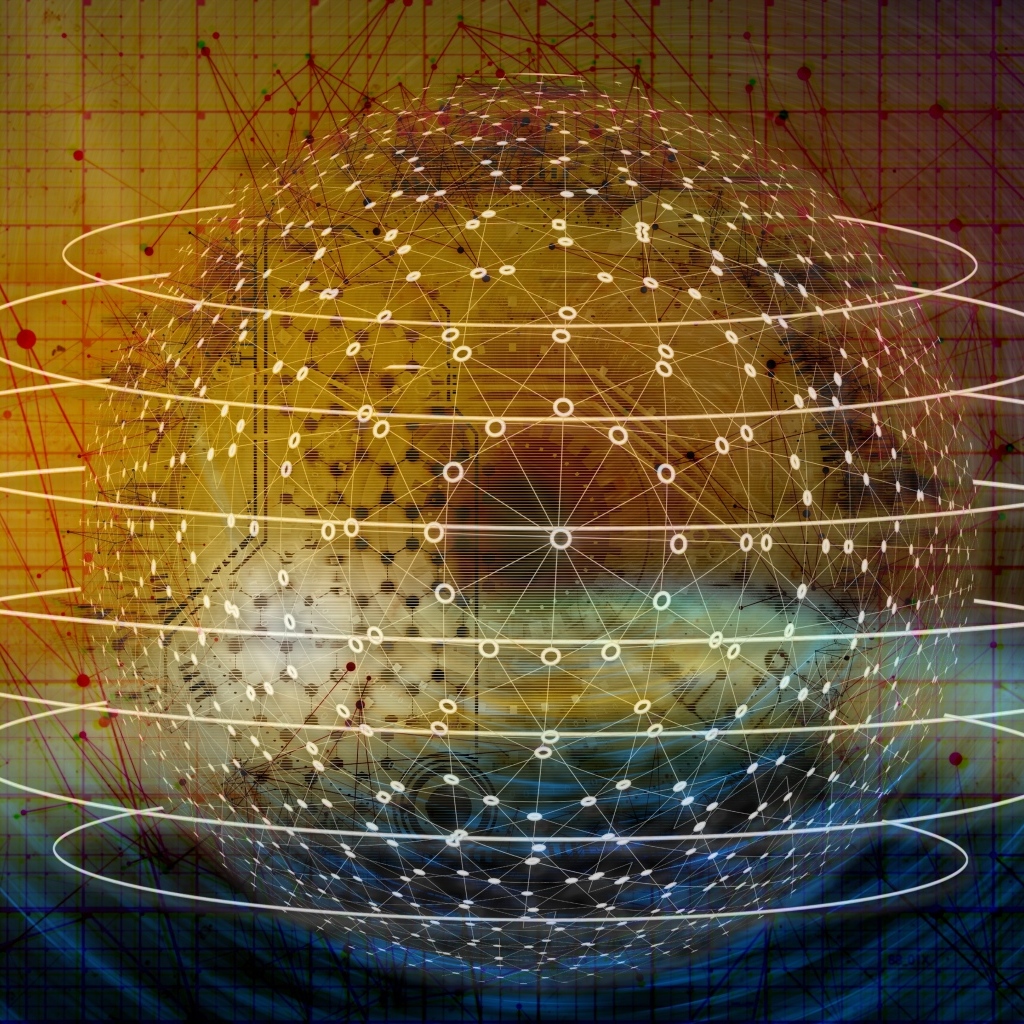 Шар всемирной паутины с кольцами