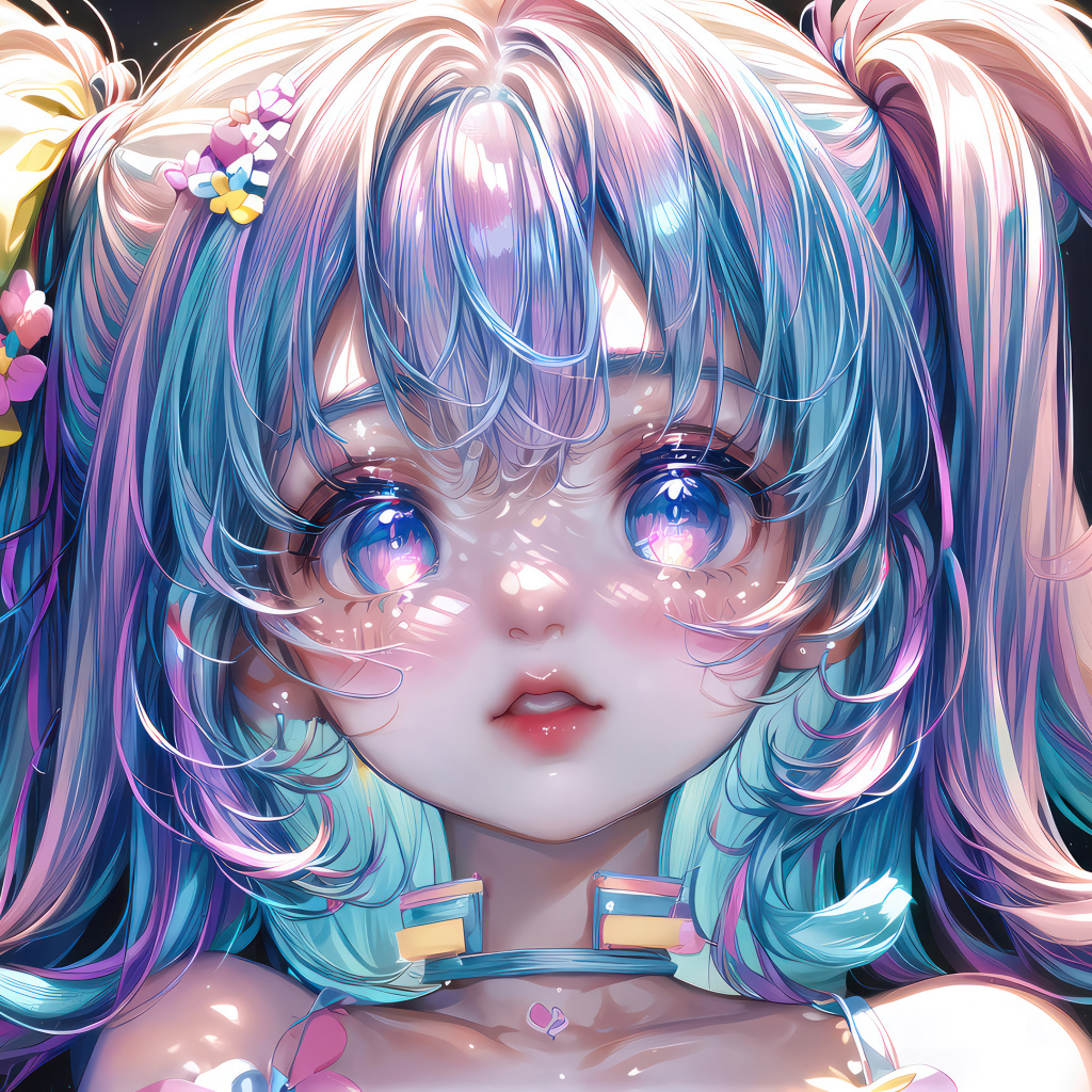 Большие глаза у девушки аниме