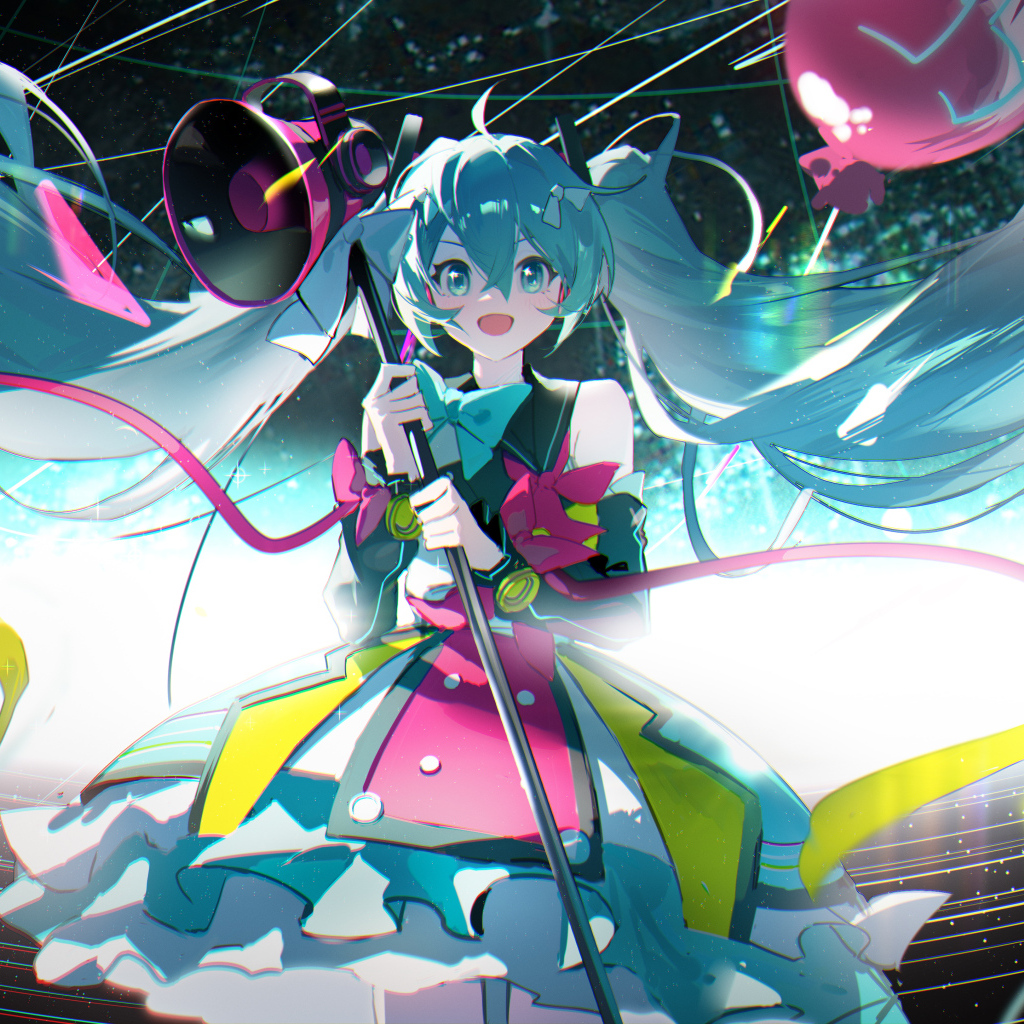 Девушка музыкальный исполнитель аниме Мику Хацунэ