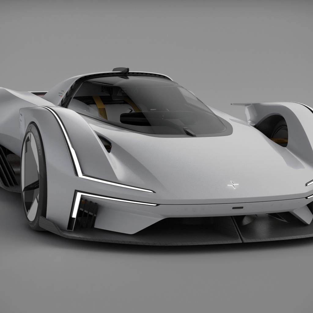 Автомобиль Polestar Synergy 2023 года на сером фоне