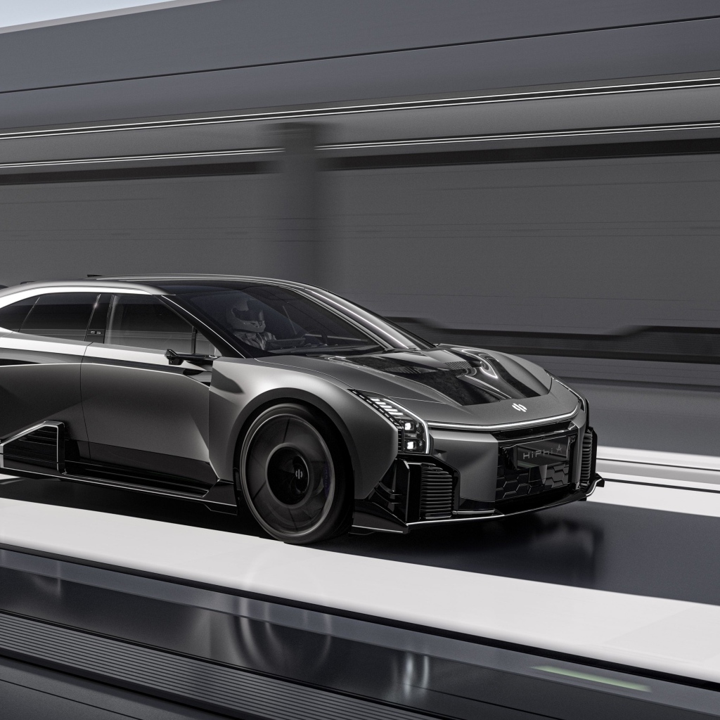 Черный автомобиль HiPhi A 2023 года