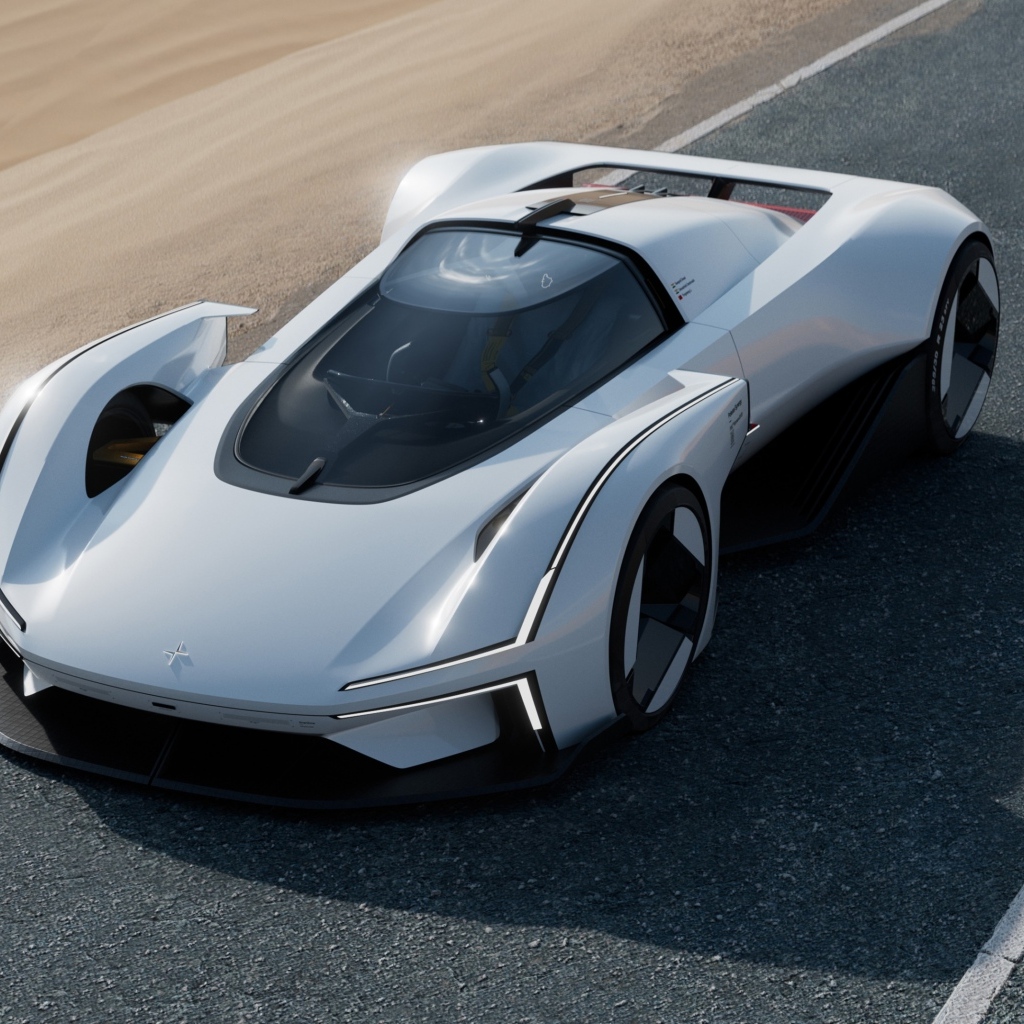 Вид сверху на автомобиль Polestar Synergy 2023 года