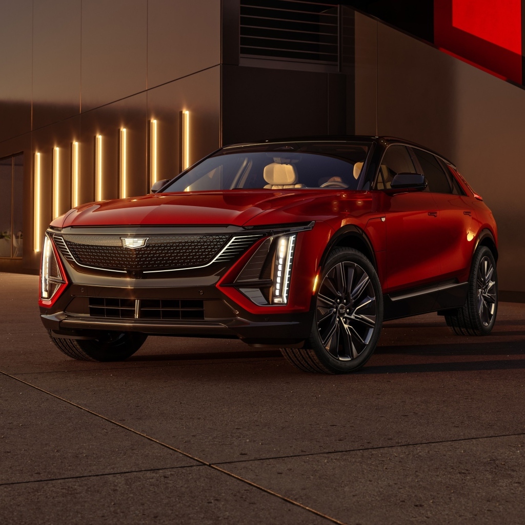 Expensive red 2024 Cadillac Lyriq Sport