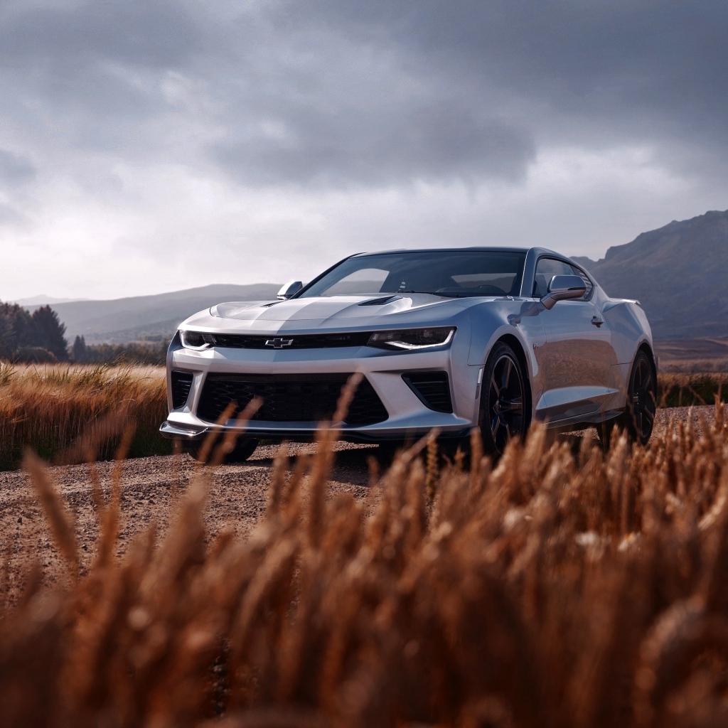 Автомобиль Chevrolet Camaro SS на дороге