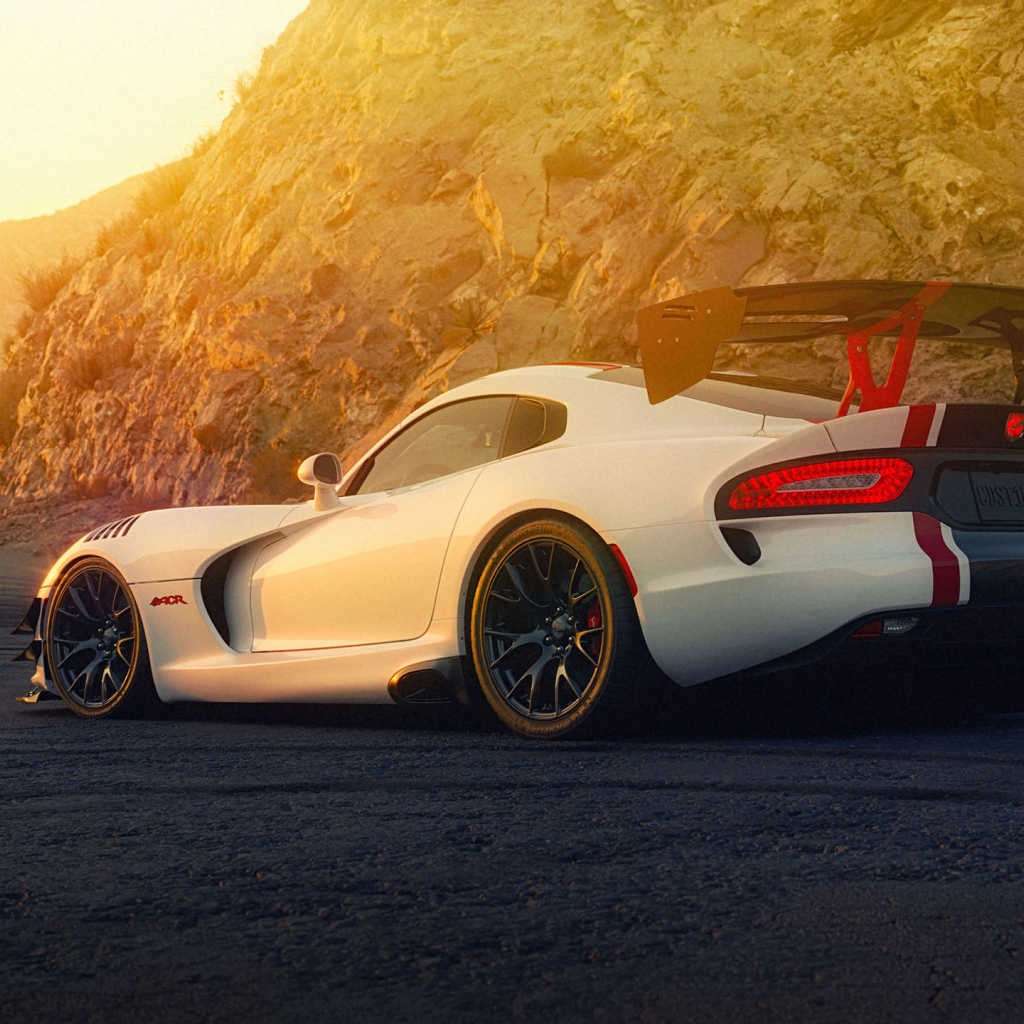Автомобиль Dodge Viper ACR  вид сзади
