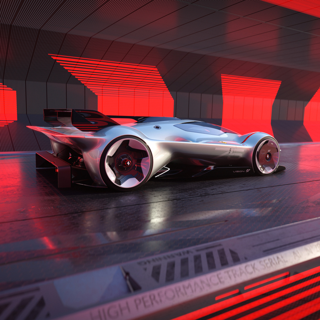 Автомобиль Ferrari Vision Gran Turismo вид сзади