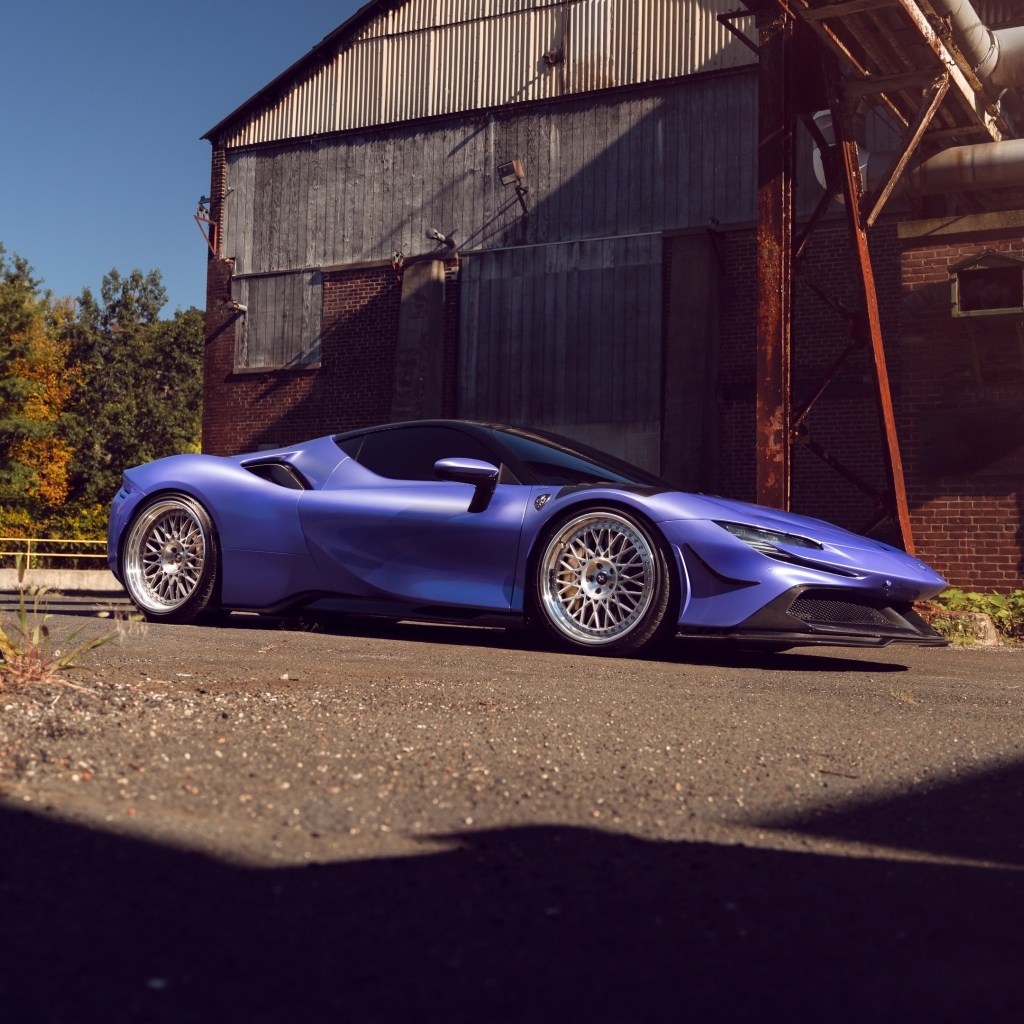 Быстрый автомобиль Ferrari SF90 Spider