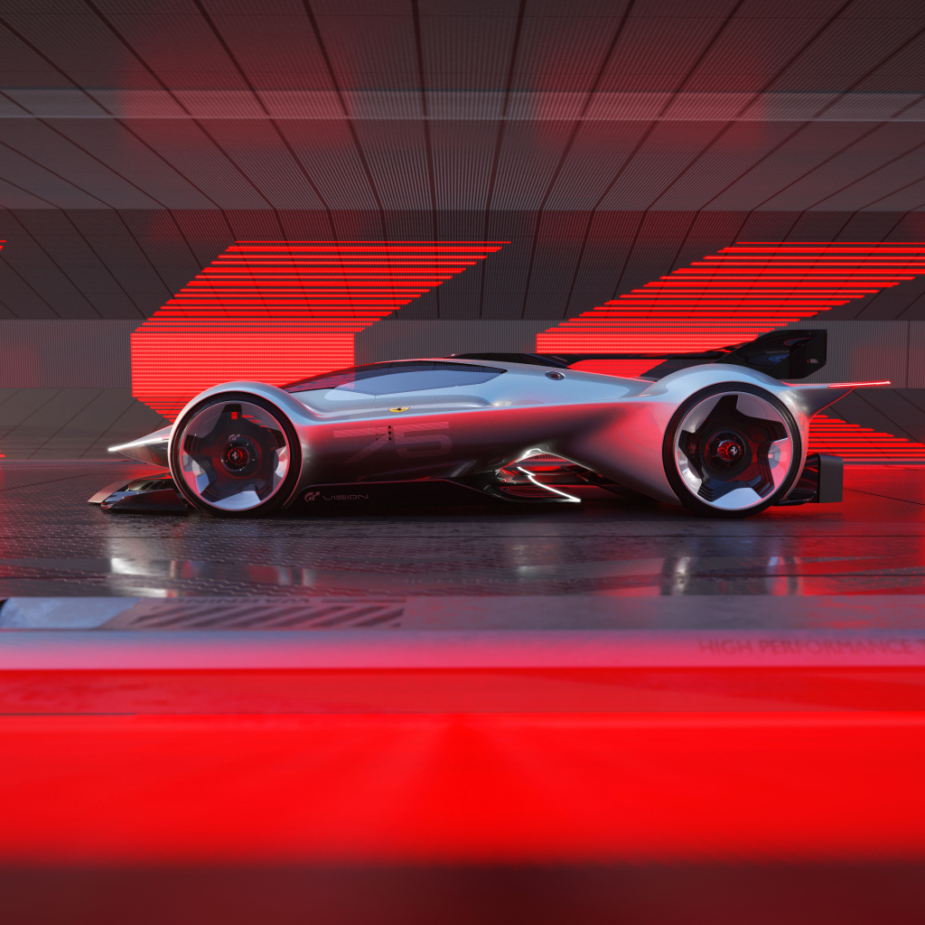 Автомобиль Ferrari Vision Gran Turismo  вид сбоку