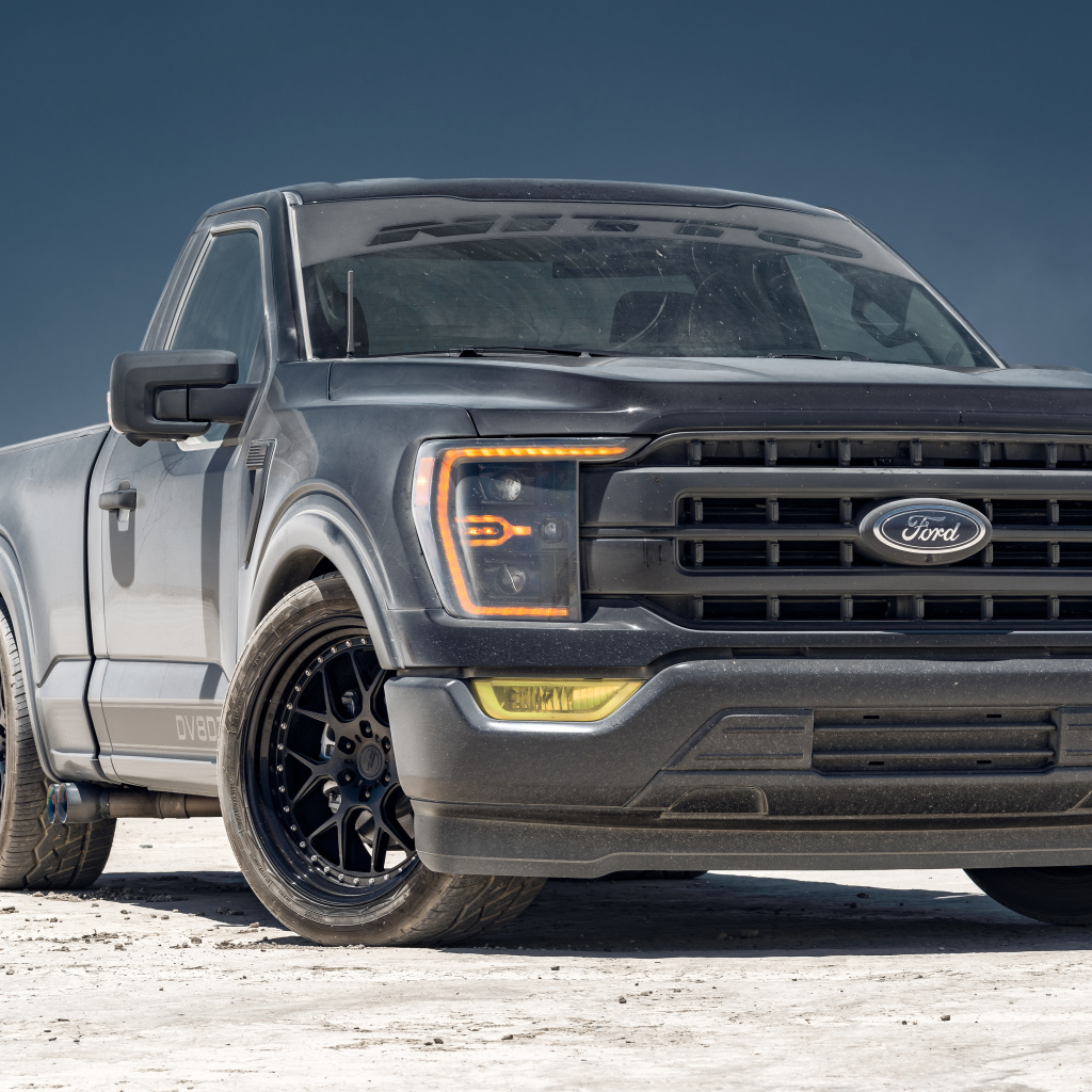 Пикап Ford F150 серебристого цвета