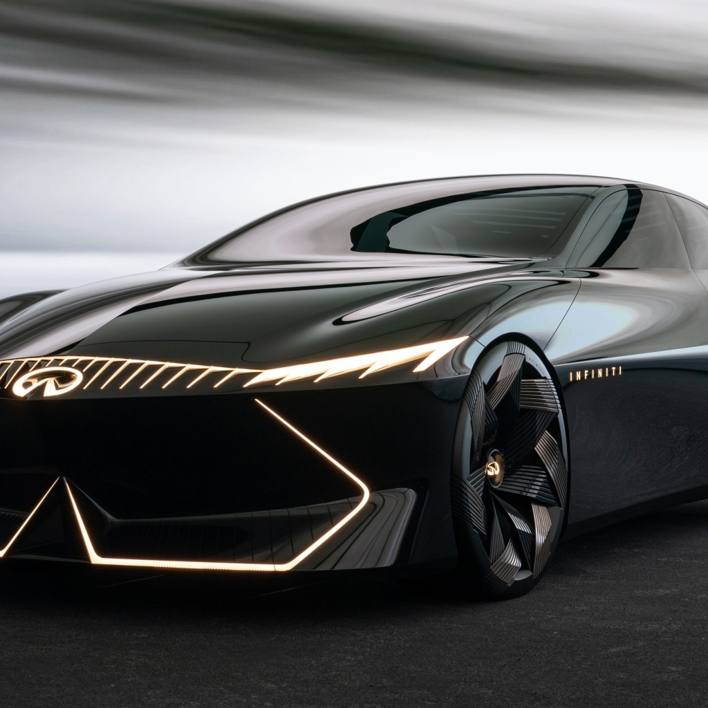 Черный дорогой автомобиль Infiniti Vision Qe