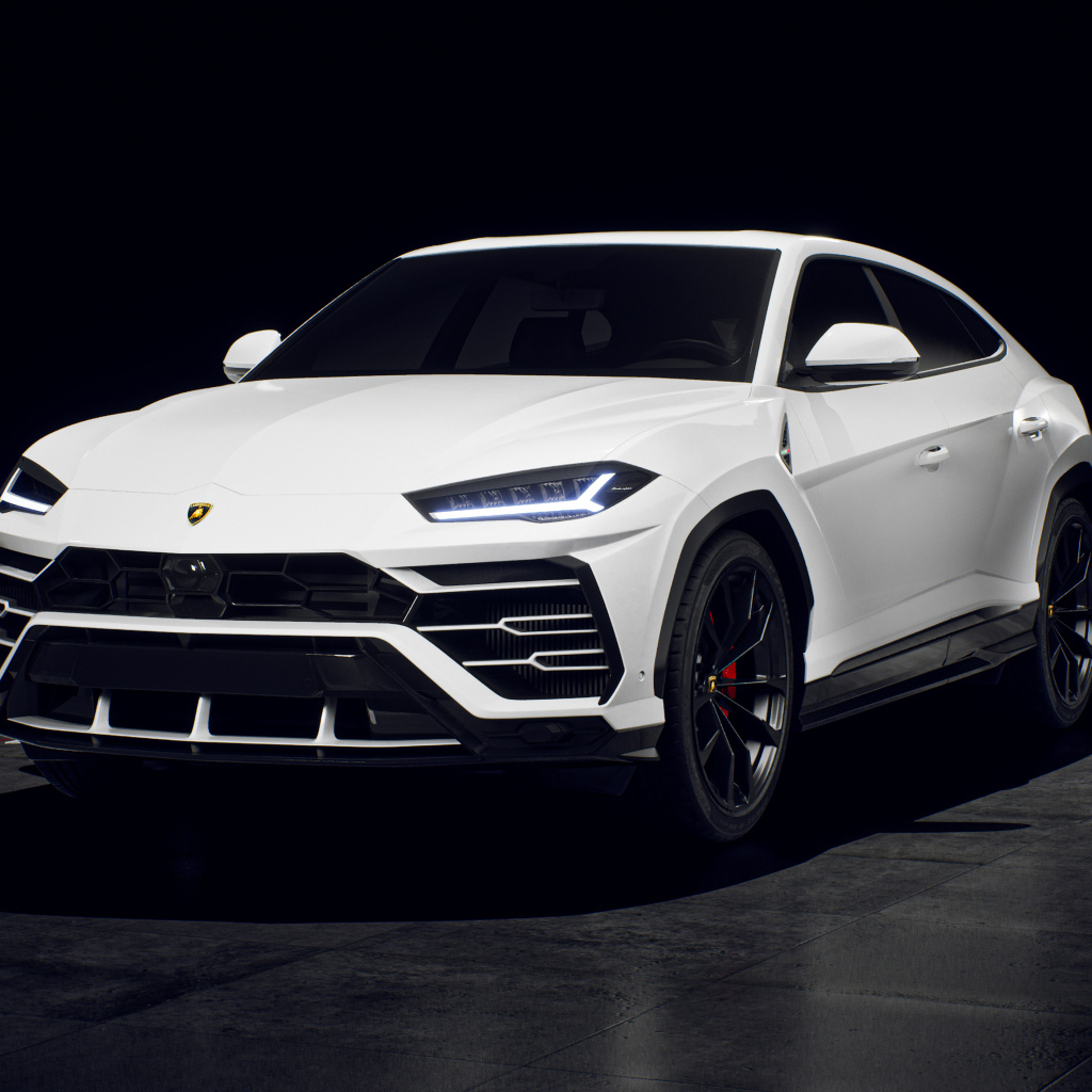 Автомобиль Lamborghini Urus вид спереди