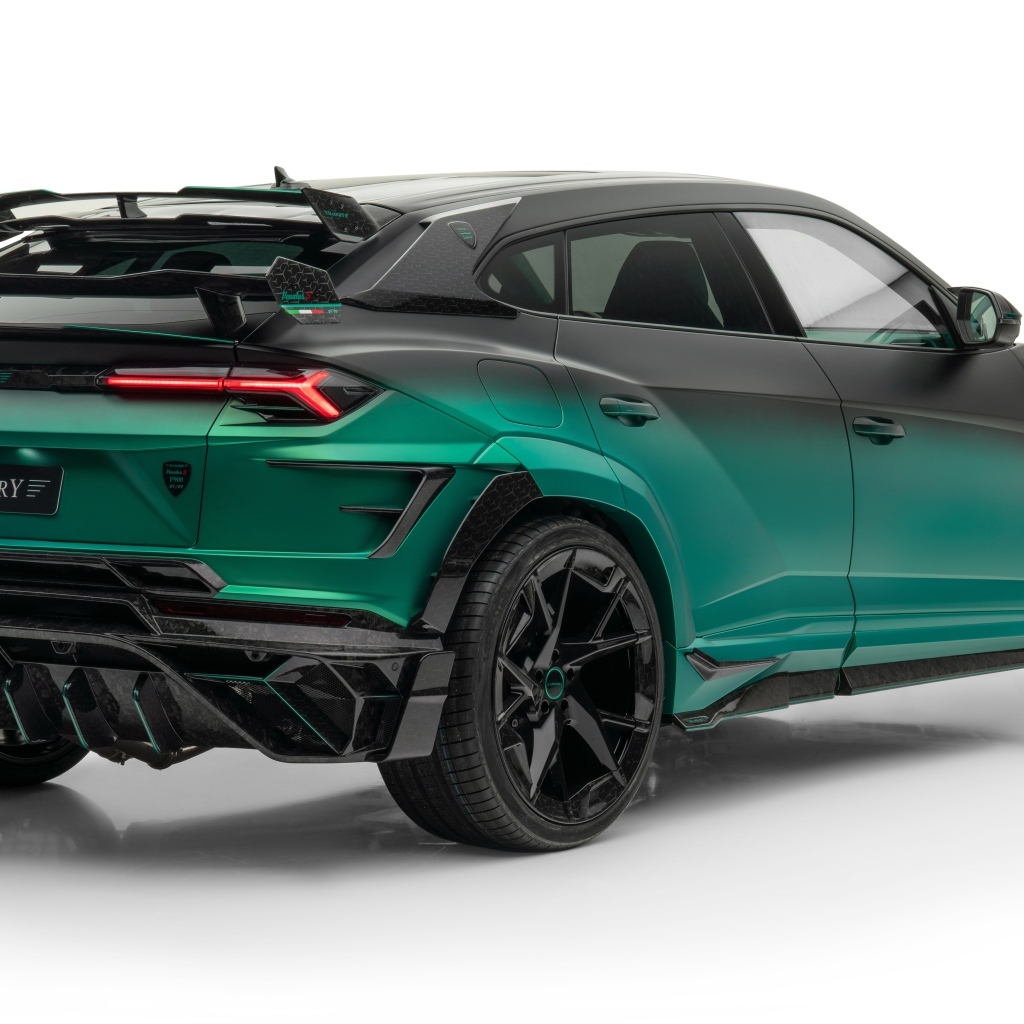Вид сзади на автомобиль Lamborghini Urus Mansory Venatus S