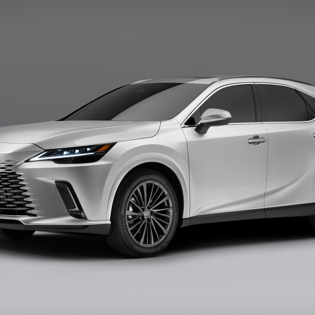 Автомобиль Lexus RX 350 AWD на сером фоне