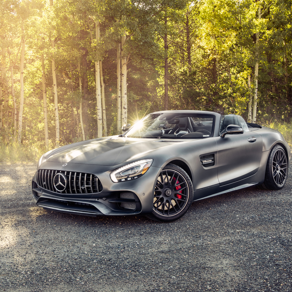 Кабриолет Mercedes-AMG GT C Roadster в лучах солнца
