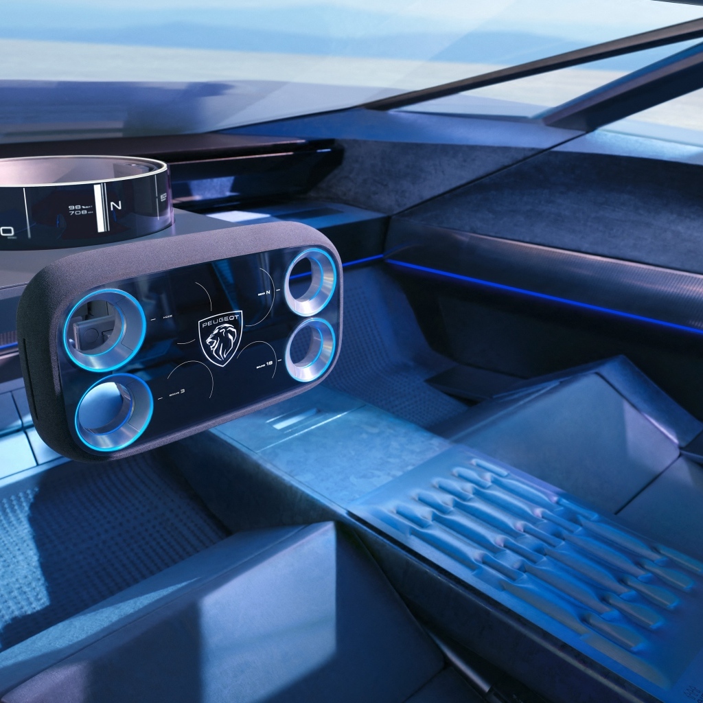 Салон нового автомобиля Peugeot Inception Concept 2023