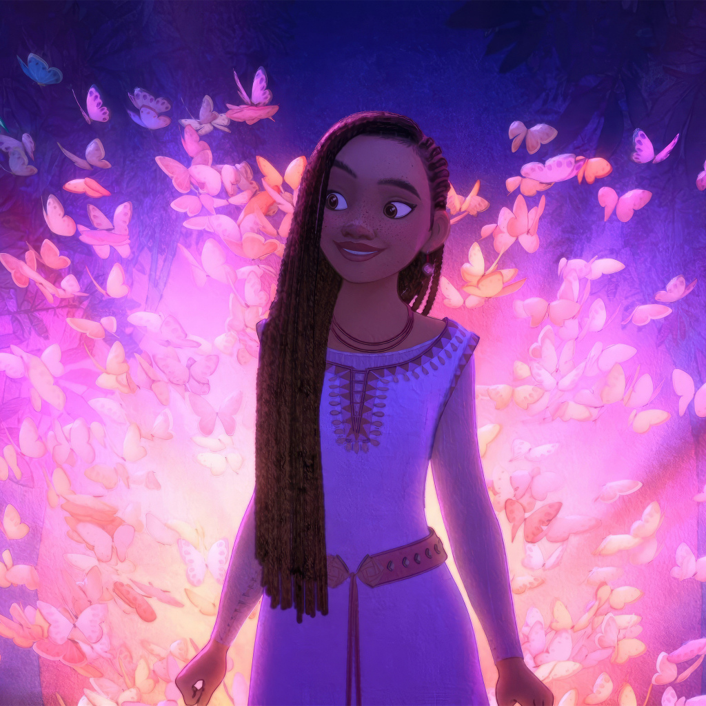 Красивая девушка с бабочками персонаж мультфильма Заветное желание, 2023