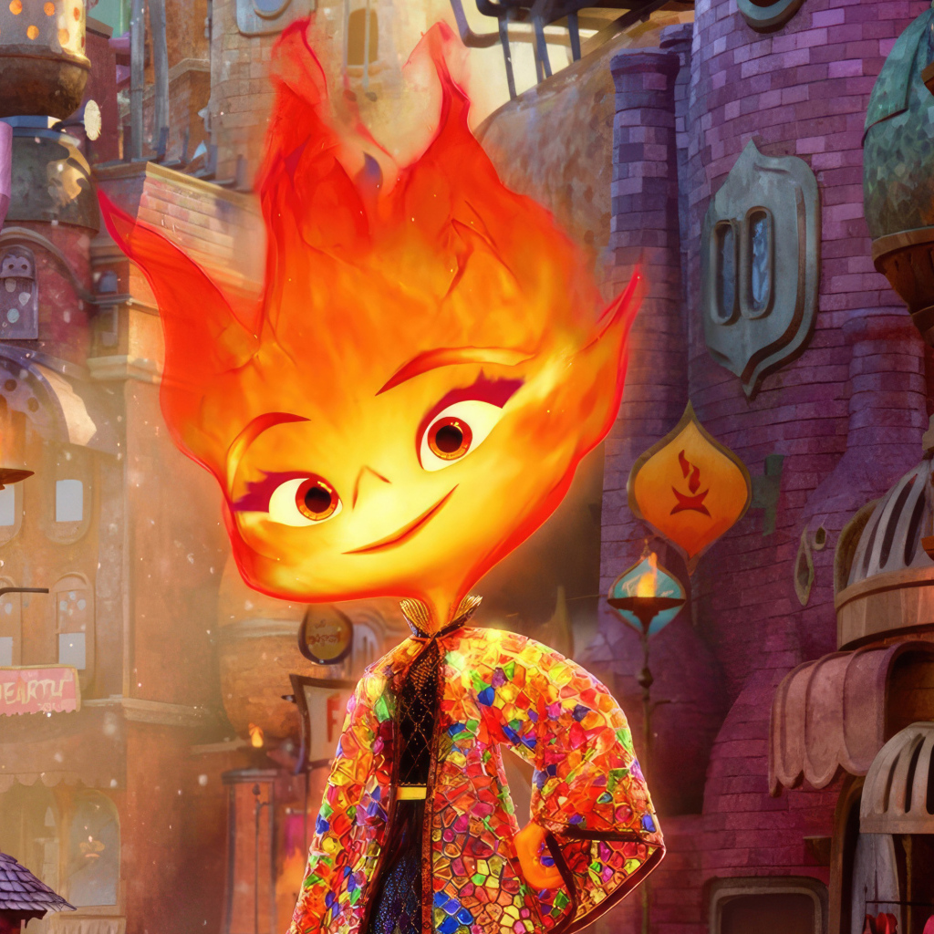 Огненный персонаж мультфильма Элементарно