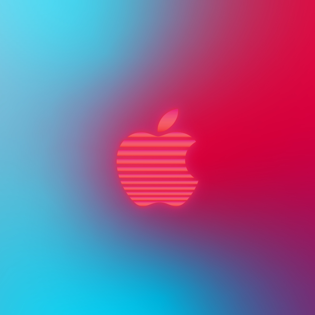 Логотип Apple на градиентном фоне