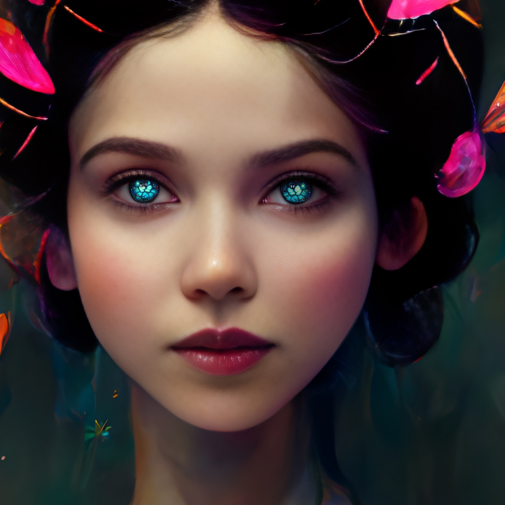 Красивая нарисованная девушка эльф