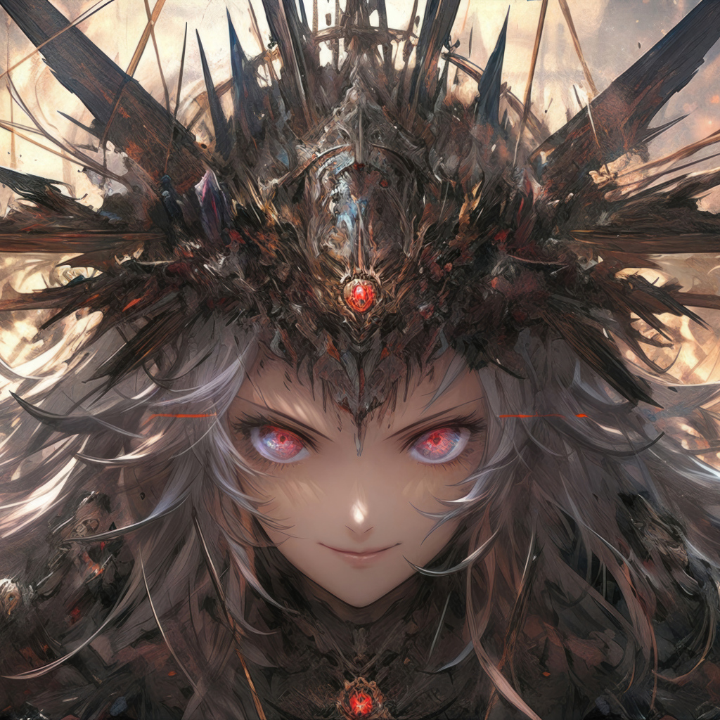 Фантастическая девушка с короной на голове