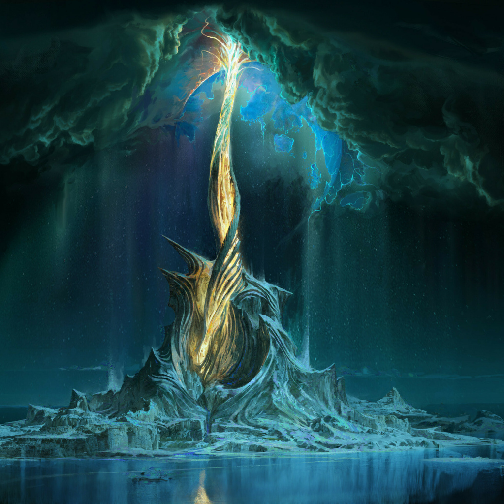 Фантастическое дерево уходит в небо