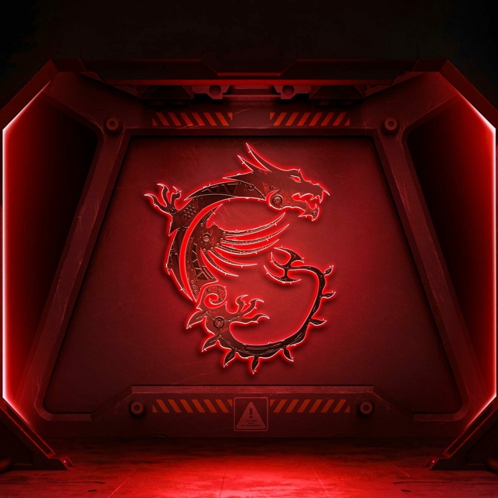 Дракон нарисован на красной железной двери