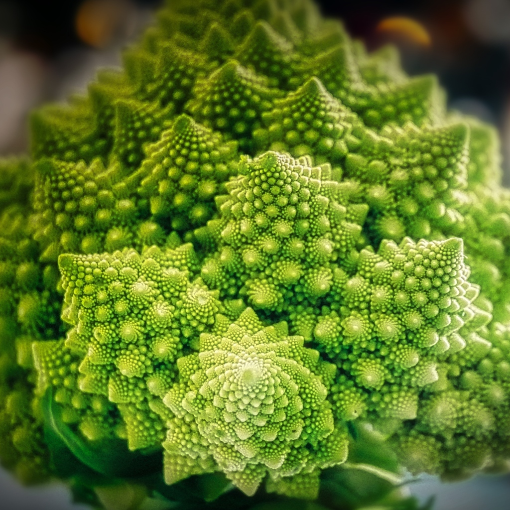 Красивая цветная капуста романеско