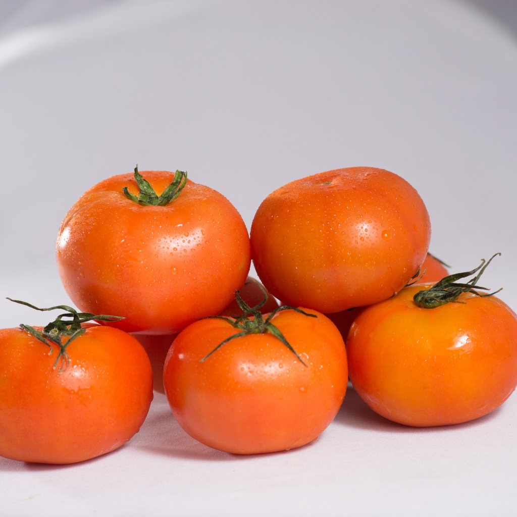 Спелые чистые красные помидоры