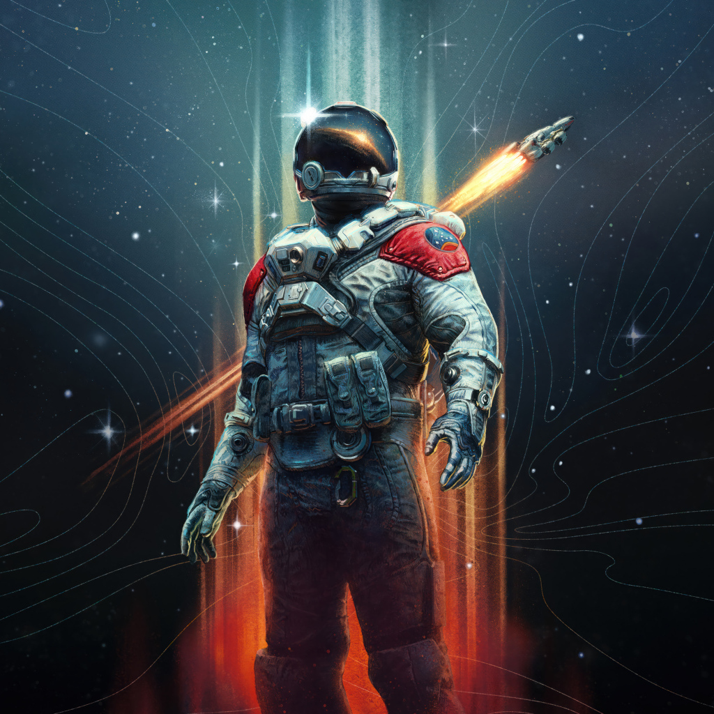 Астронавт из новой компьютерной игры Starfield