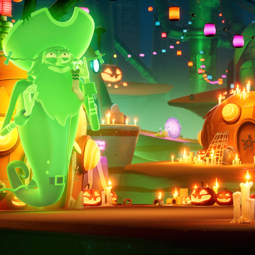 Кадр  компьютерной игры SpongeBob SquarePants: The Cosmic Shake