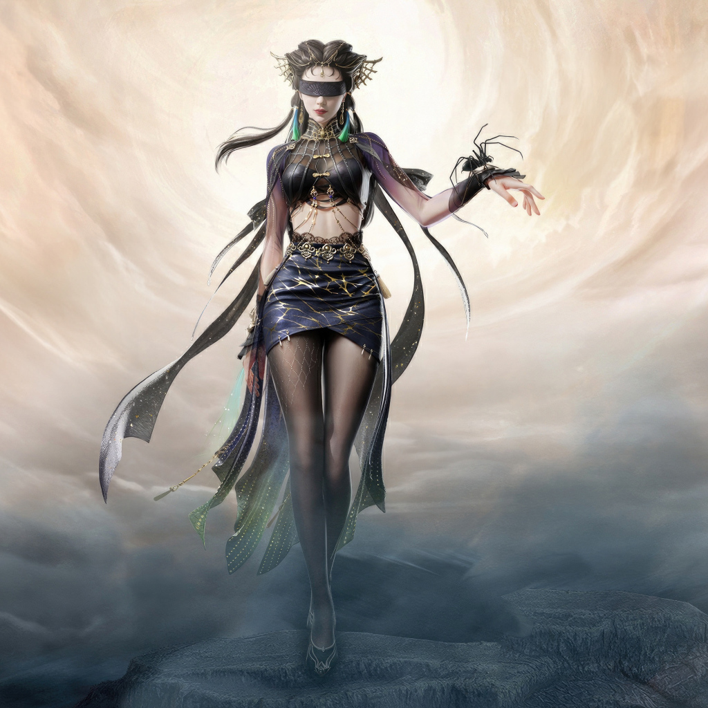 Девушка персонаж компьютерной игры Naraka. Bladepoint