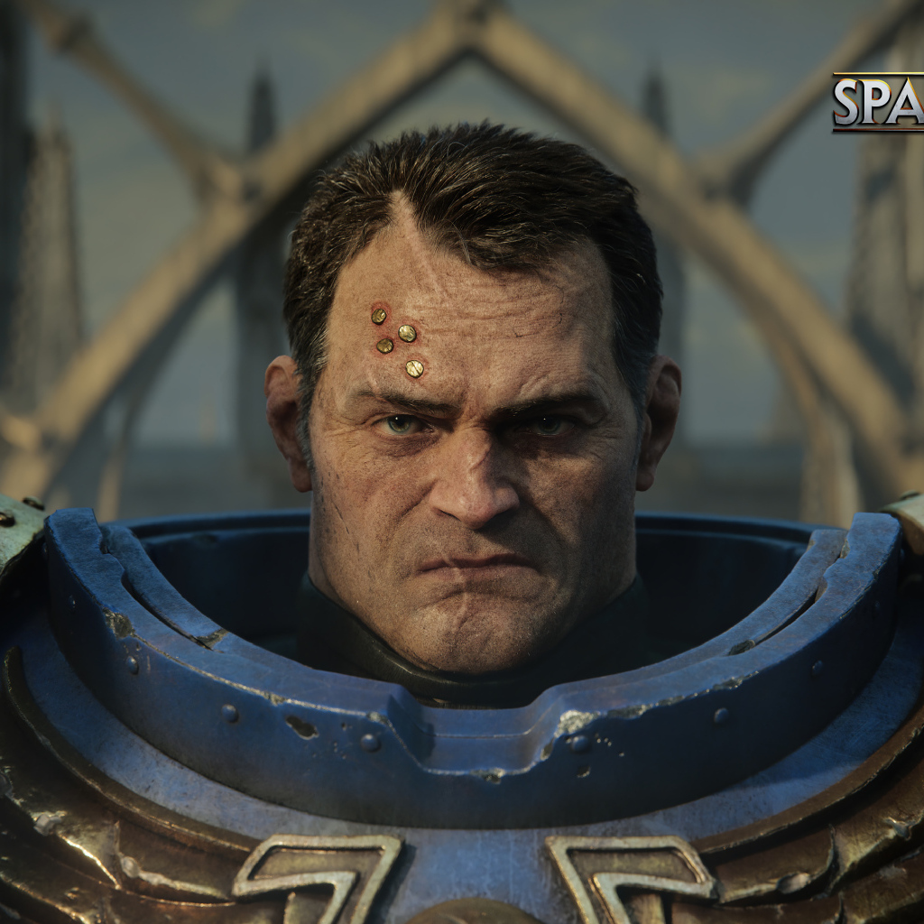 Мужчина персонаж компьютерной игры Warhammer 40,000: Space Marine 2