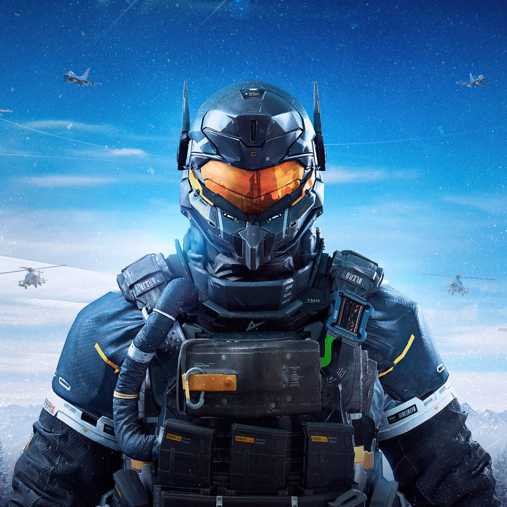 Мужчина киборг персонаж компьютерной игры