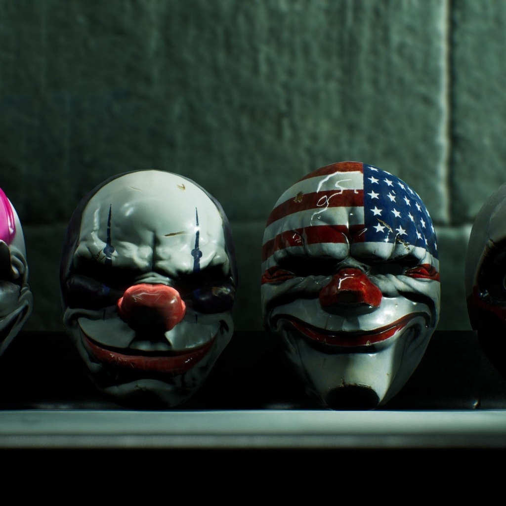 Masks from the computer game Payday 3