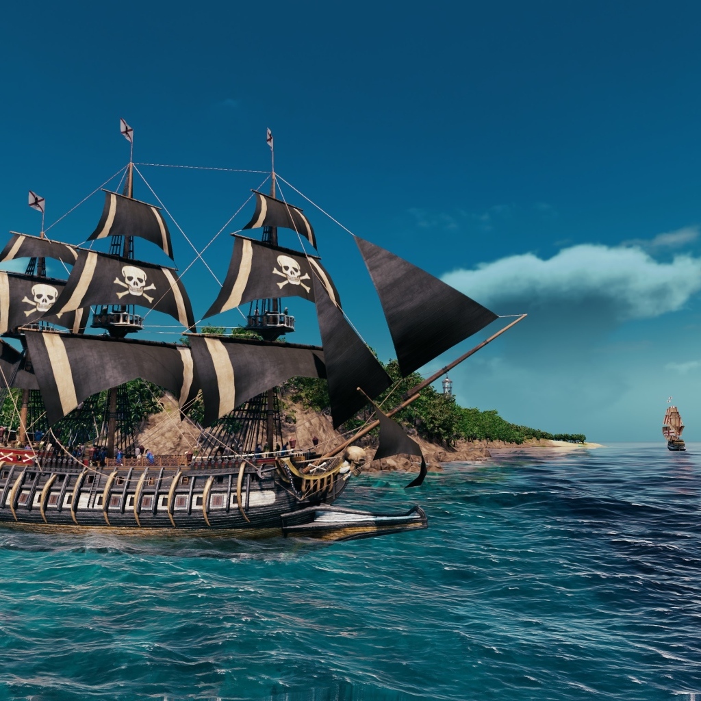 Корабль пиратов в компьютерной игре Tortuga: A Pirate's Tale, 2023