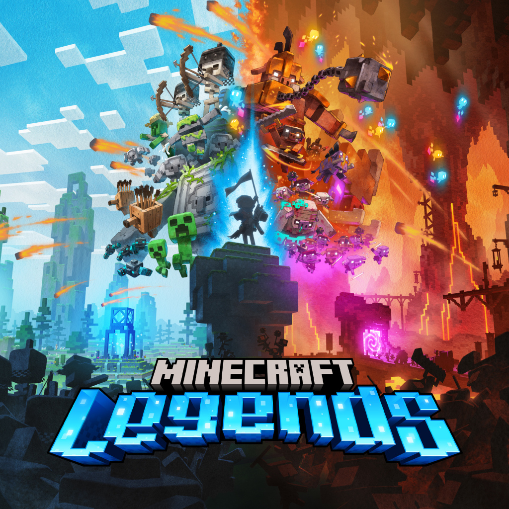 Постер новой компьютерной игры Minecraft Legends  2023
