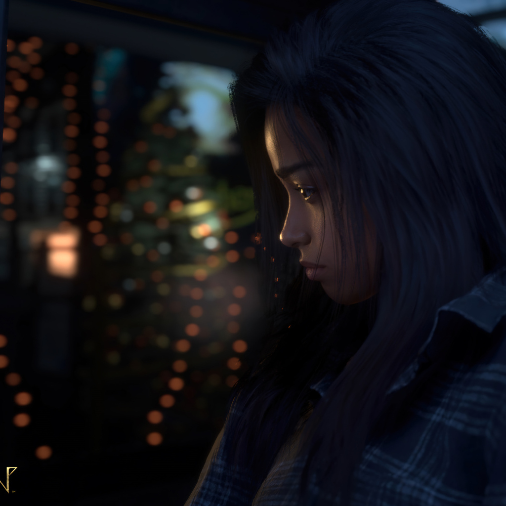 Грустная девушка персонаж компьютерной игры Forspoken