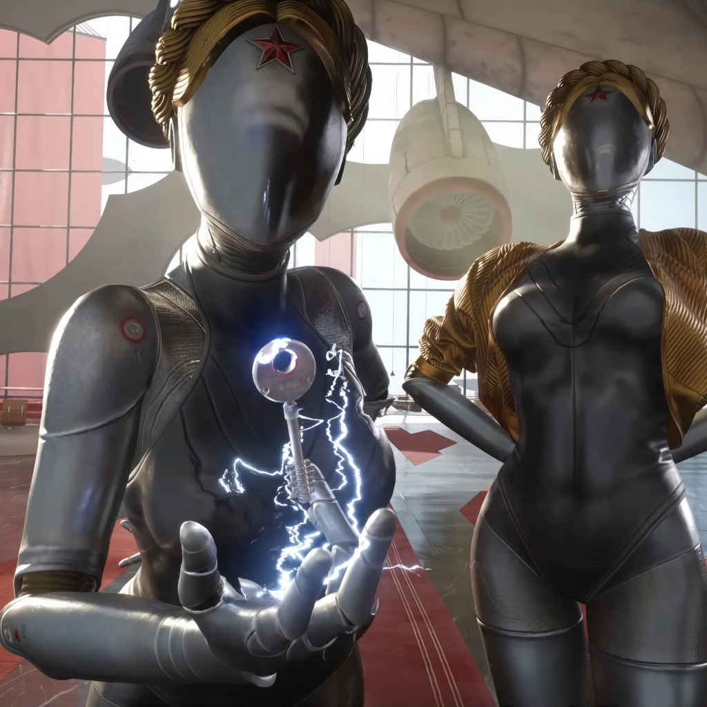 Две девушки робота из компьютерной игры Atomic Heart