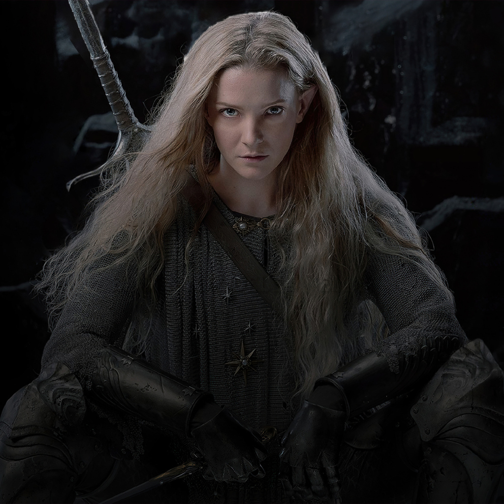 Девушка воин с длинными волосами