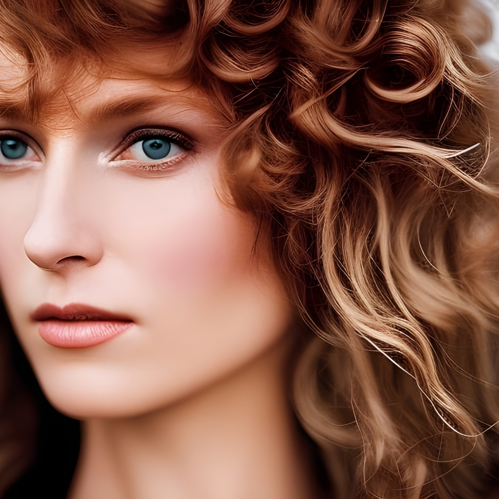 Красивая девушка с волнистыми волосами
