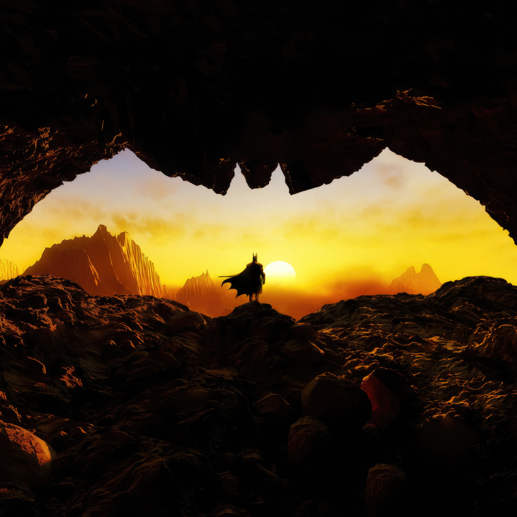 Выход в пещере в форме Бэтмена