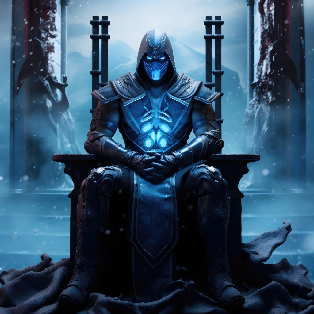 Мастер Саб-Зиро сидит на троне